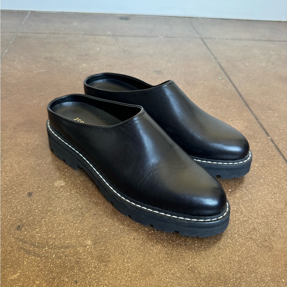Jenni Kayne Black Leather Clogs